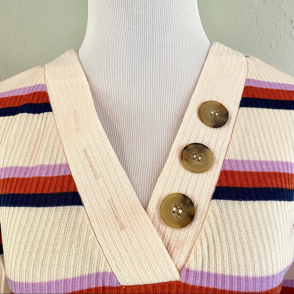 NWT Blu Pepper Day to Day V-neck Ribbed Sweater - Picture 6 of 13